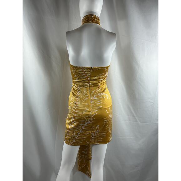 Camila Coelho 'Antonia' Yellow Polyester Mini Dress Size XXS - Picture 3 of 4